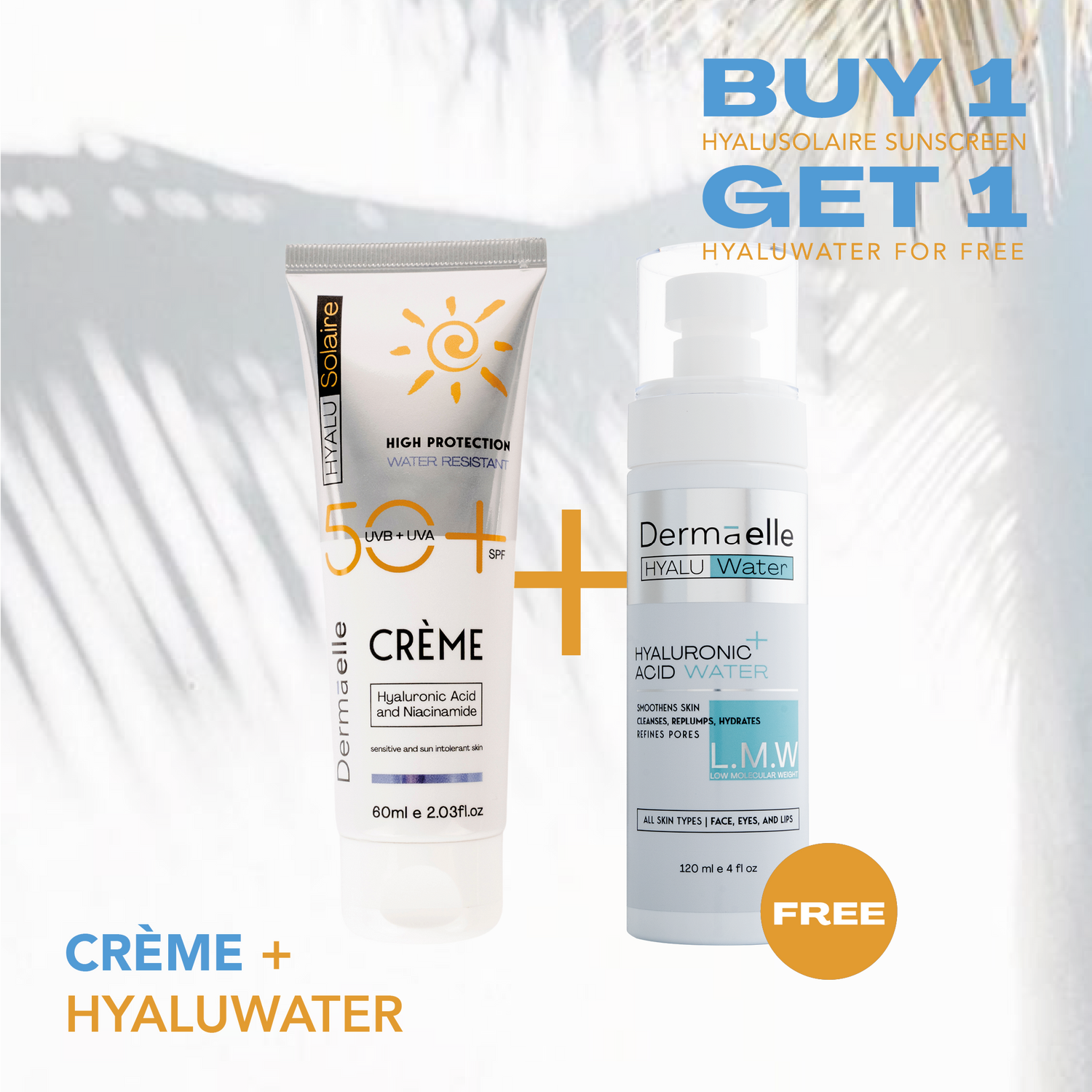 HyaluSolaire CRÈME + Hyaluwater Hyaluronic Acid Water