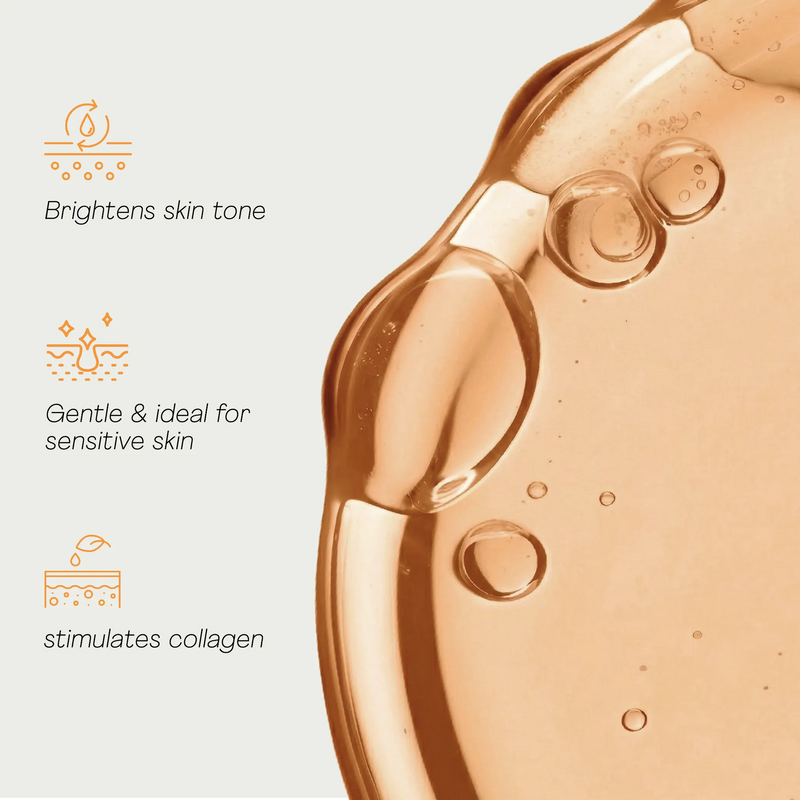 Vitamin C serum orange texture with brightening benefits
