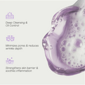 Niacleanser purple cleansing gel texture with benefits