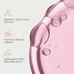 Glycolic acid serum pink texture with exfoliating benefits
