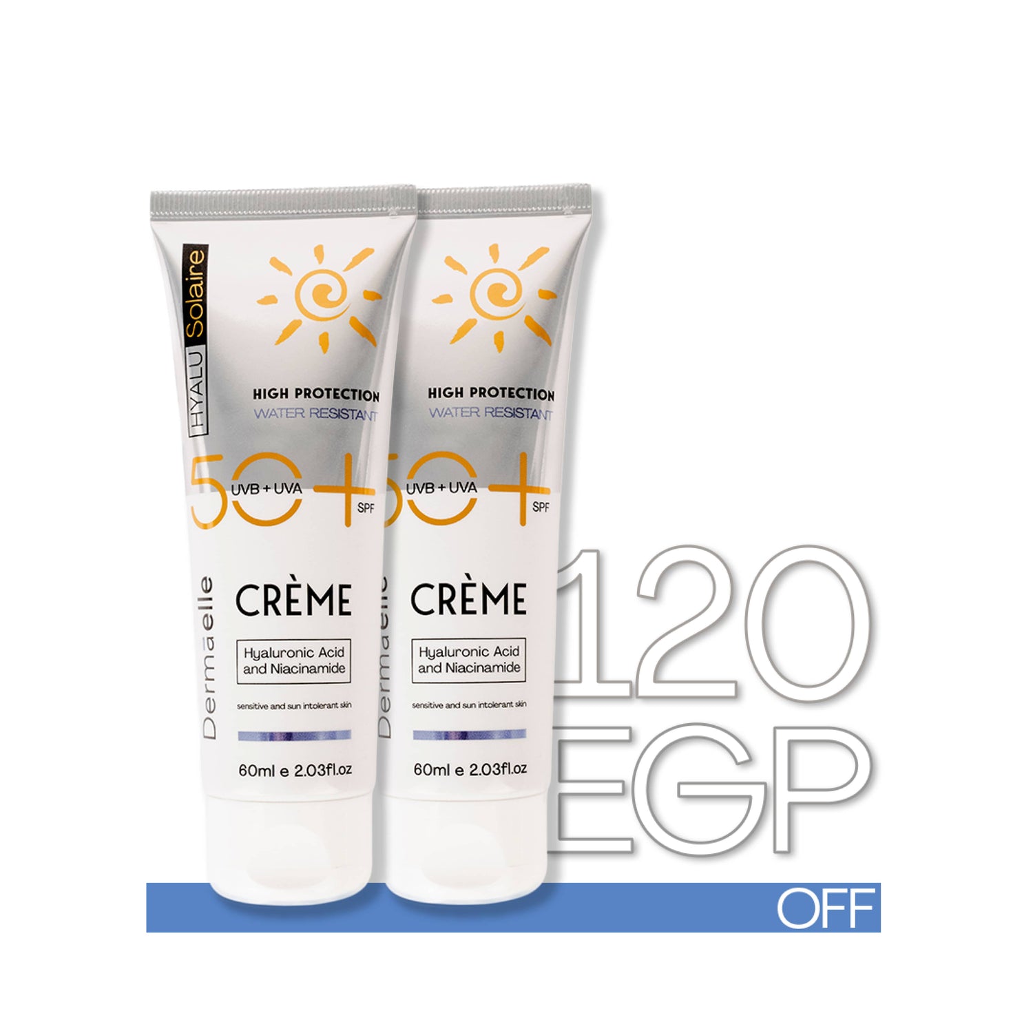 2x HyaluSolaire CRÈME SPF 50+