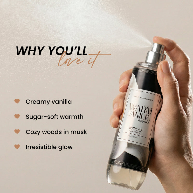Mood Warm Vanilla Body Splash 220ML