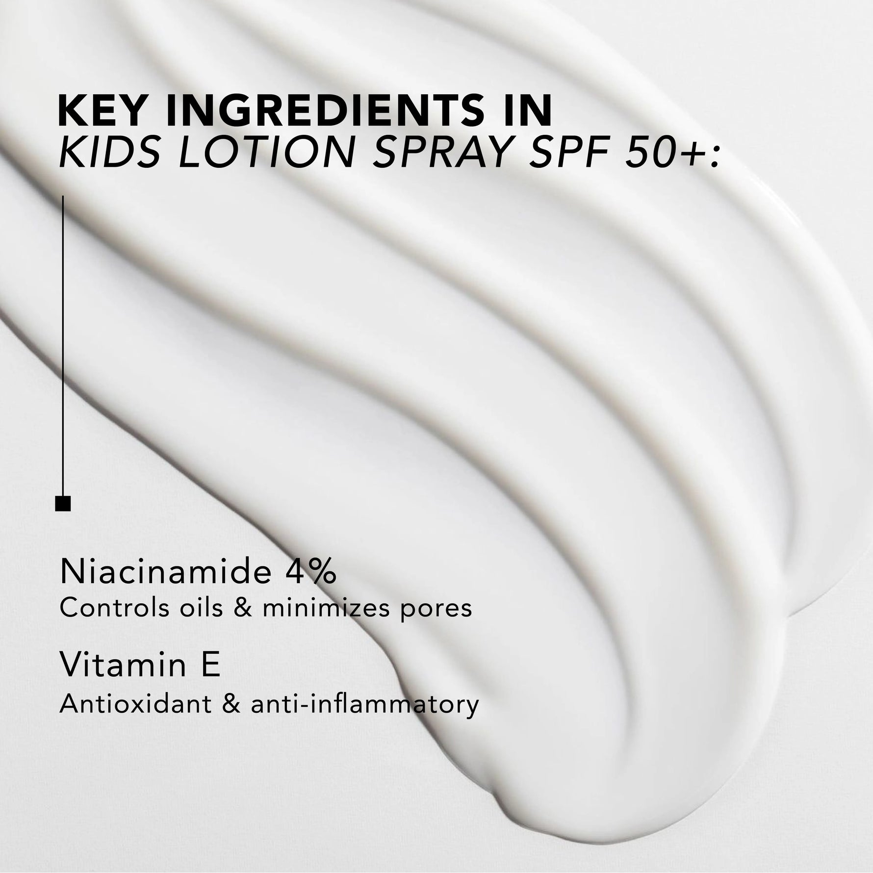 KidsSolaire Lotion Spray SPF 50 key ingredients cream texture
