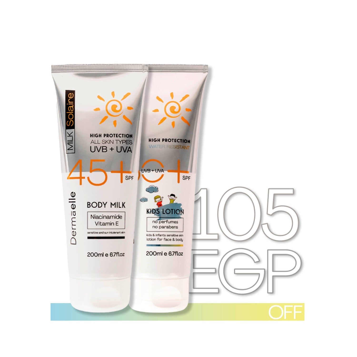 MilkSolaire Body Milk SPF 45+ & KidsSolaire Kids Lotion SPF 50+