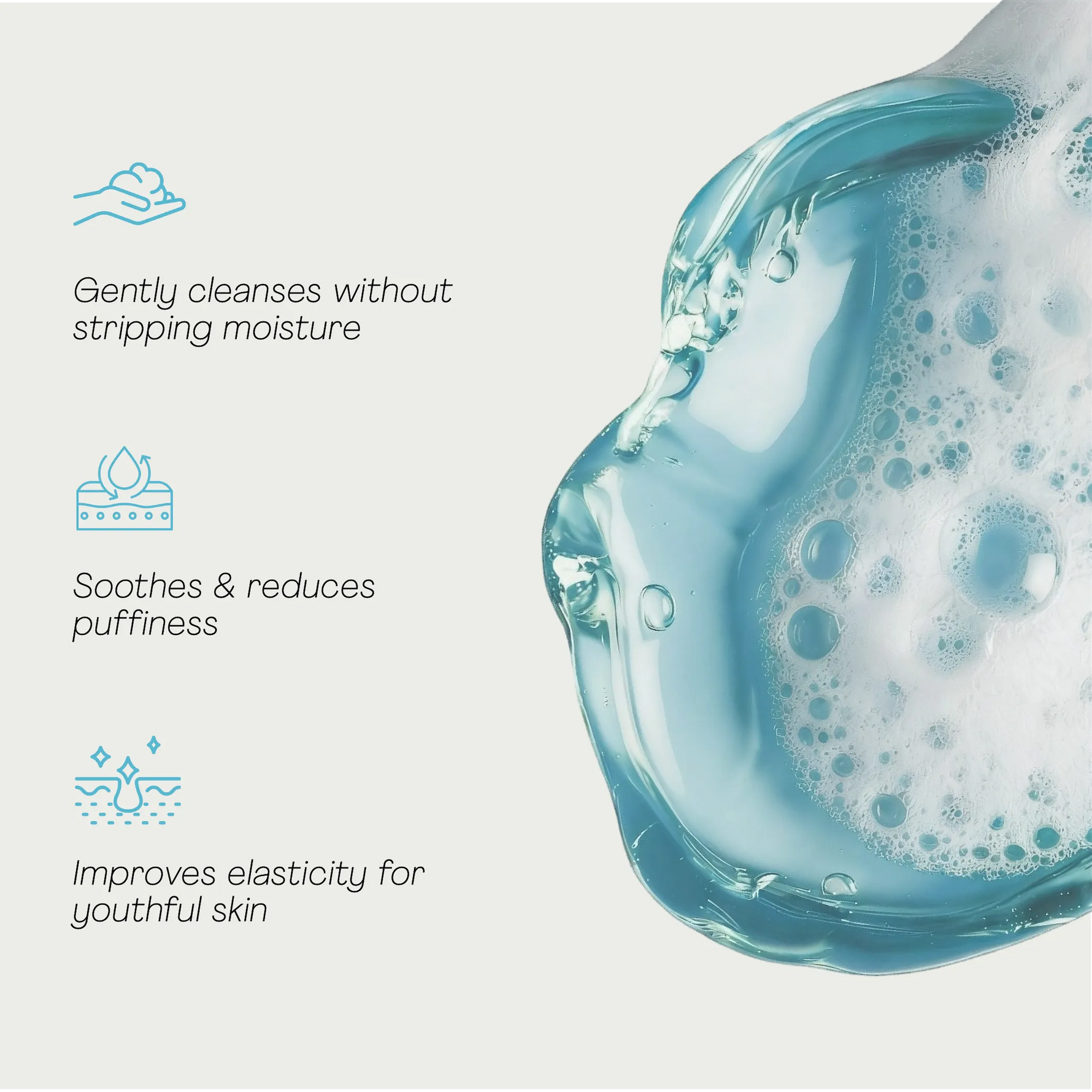 HyaluCleanser blue cleansing gel texture with benefits
