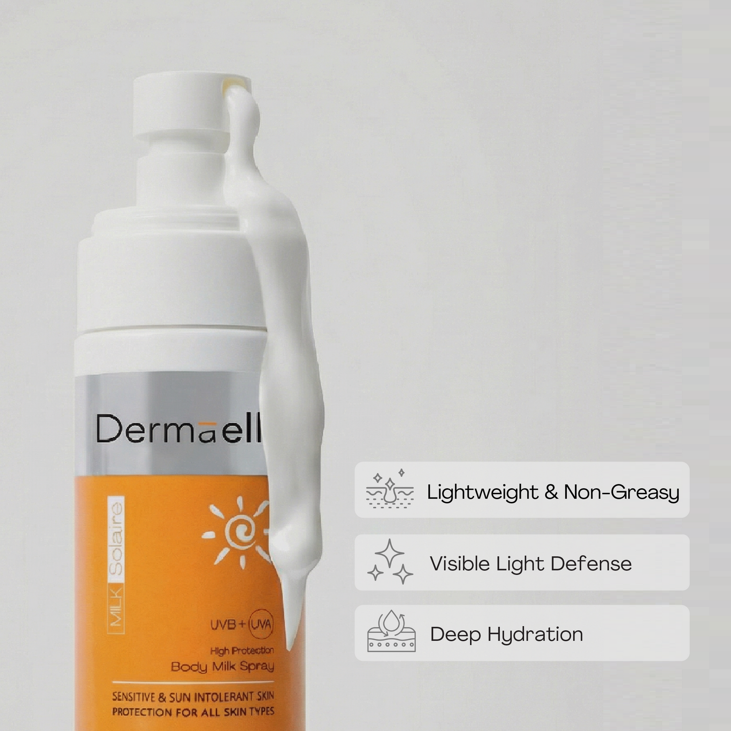 UV Defense SPF 45 Body Milk Spray 200ml